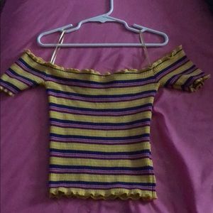 off the shoulder crop top